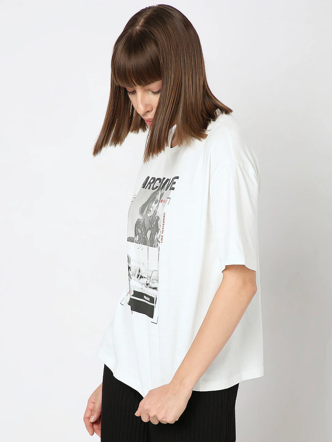 White Graphic Print T-Shirt - Image 3