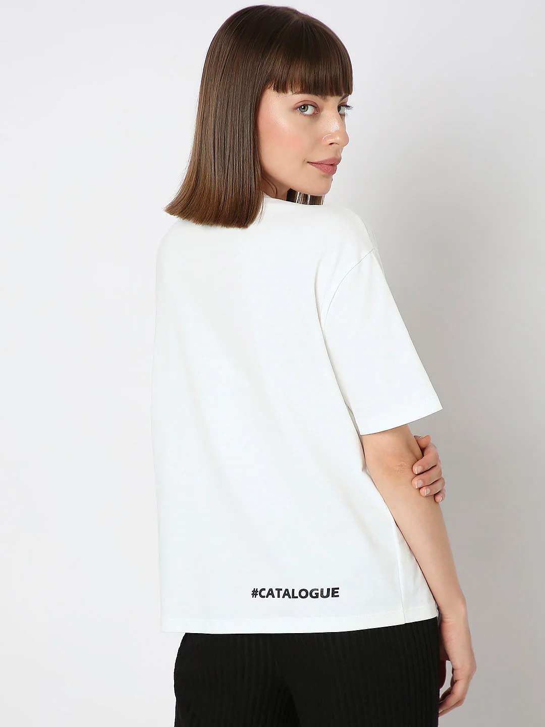 White Graphic Print T-Shirt - Image 4