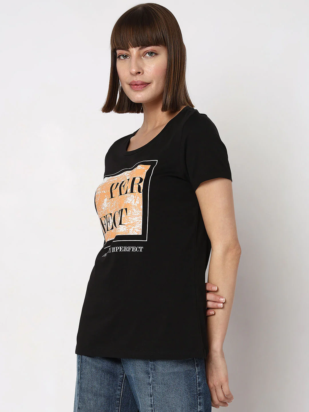 Black Graphic Print T-Shirt - Image 3