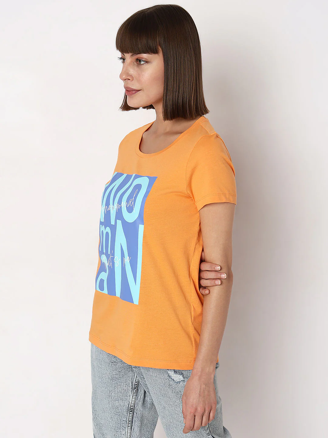 Orange Graphic Print T-Shirt - Image 3