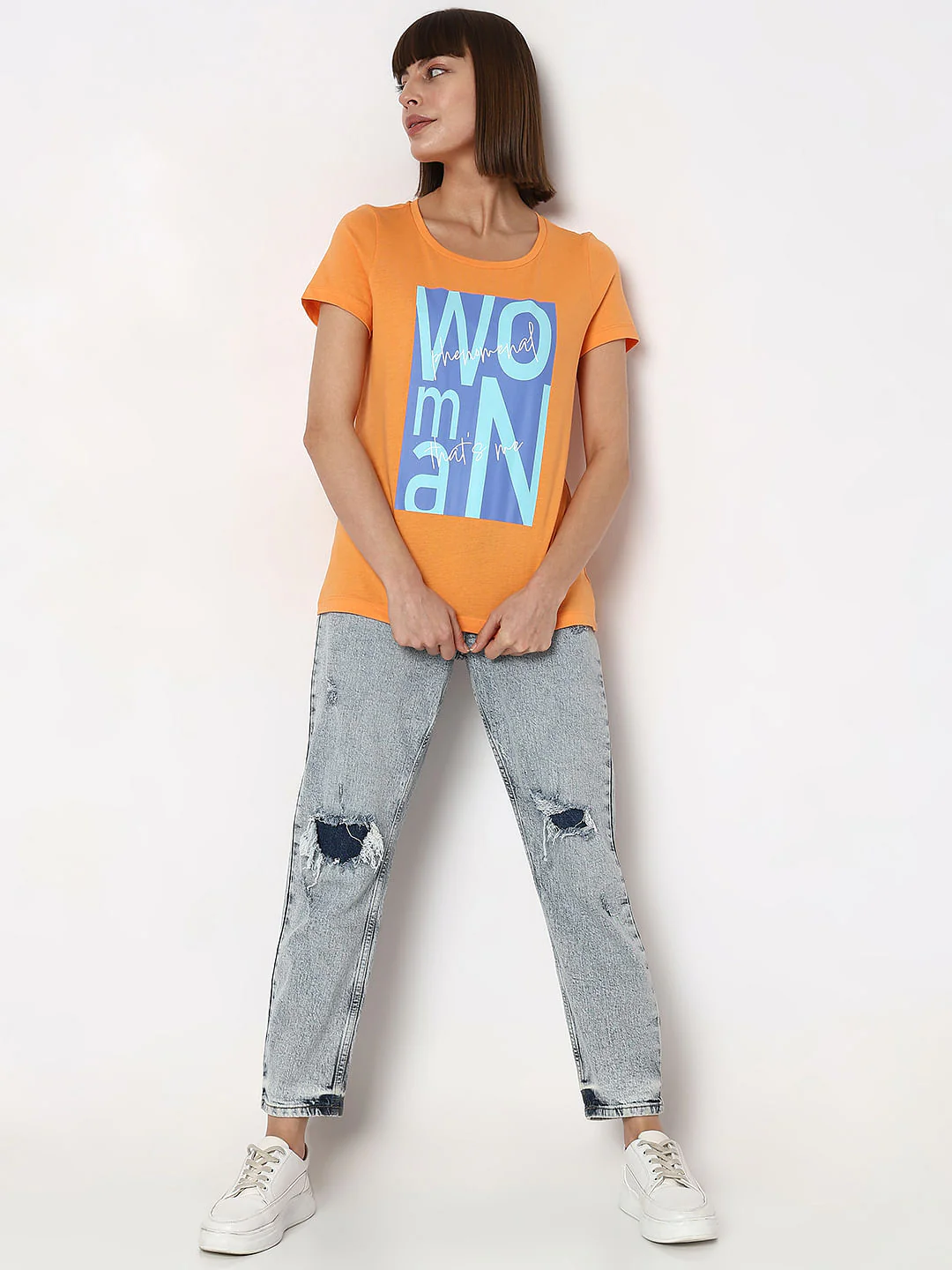 Orange Graphic Print T-Shirt - Image 5