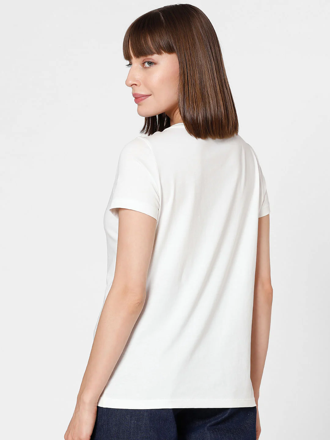 White Typographic Print T-Shirt - Image 4