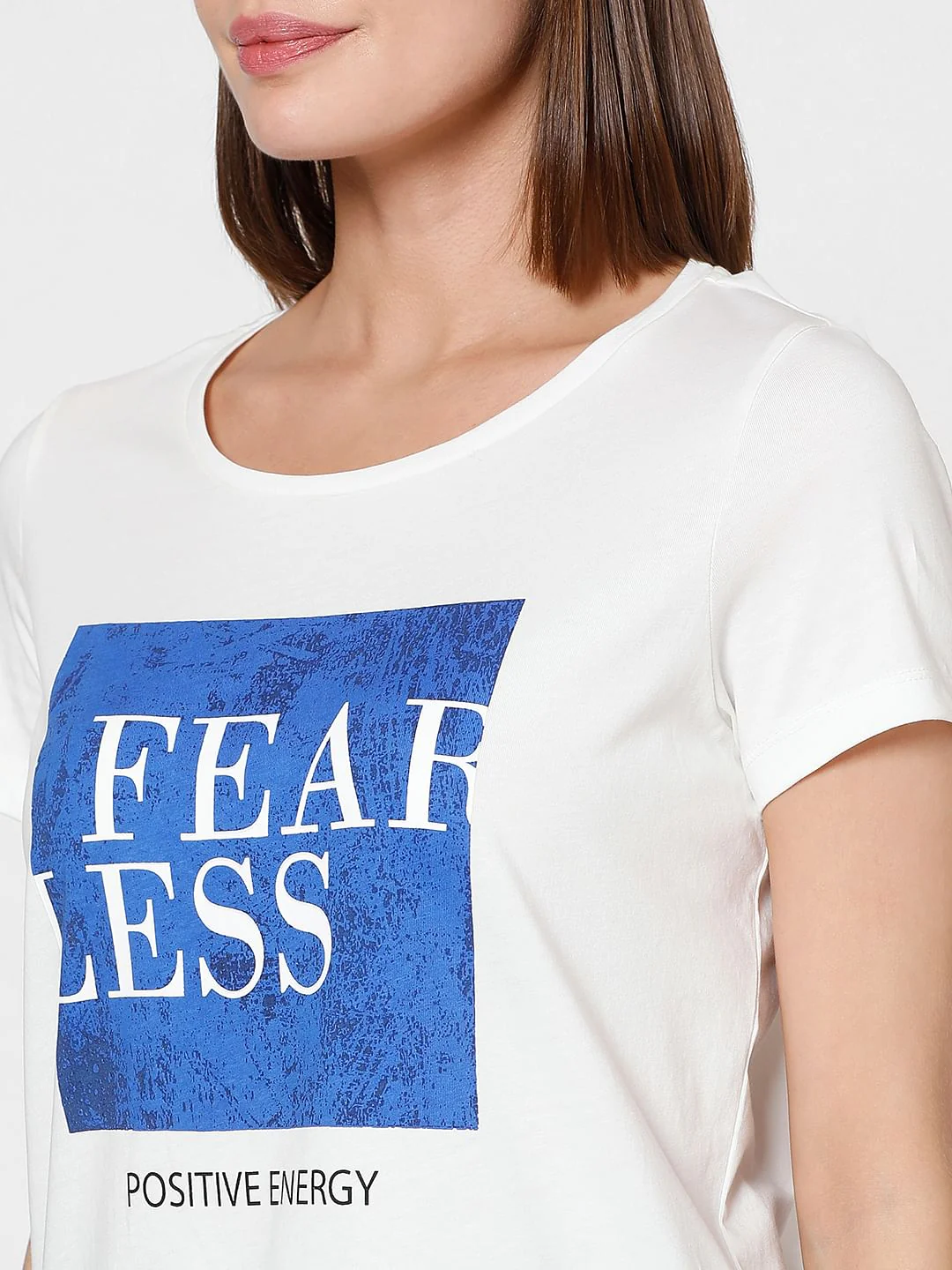 White Typographic Print T-Shirt - Image 8