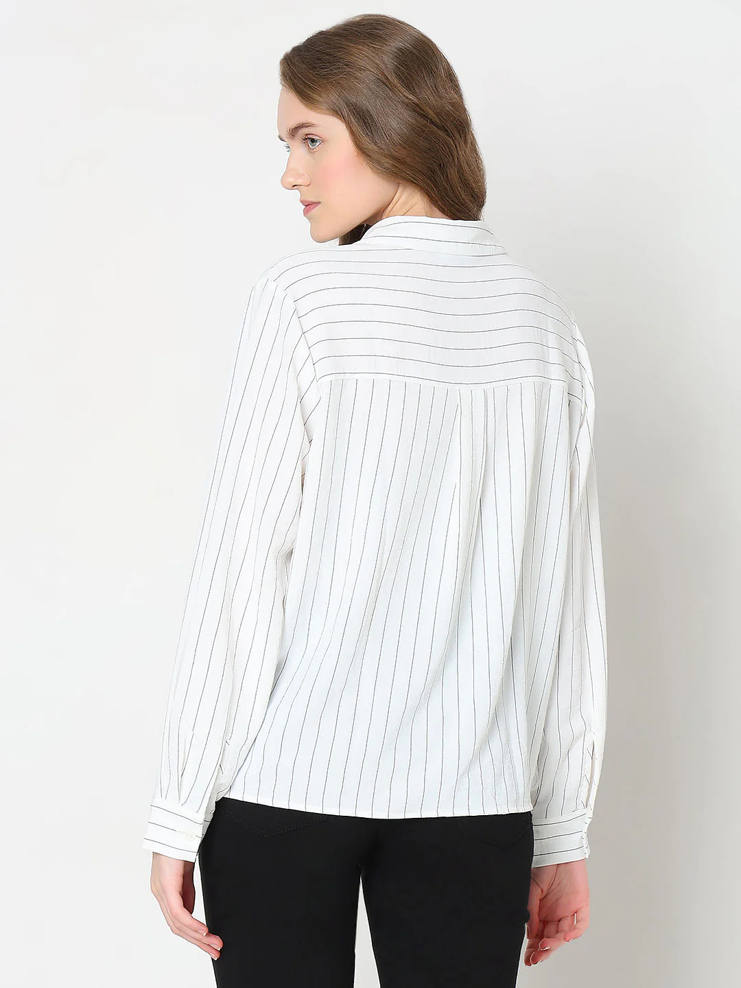White Striped Formal Shirt - Image 3
