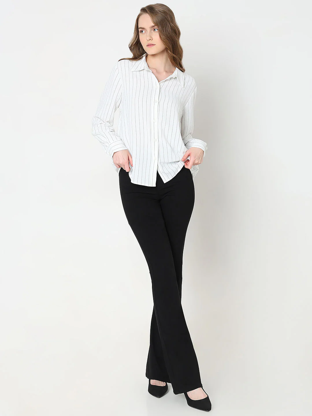White Striped Formal Shirt - Image 4