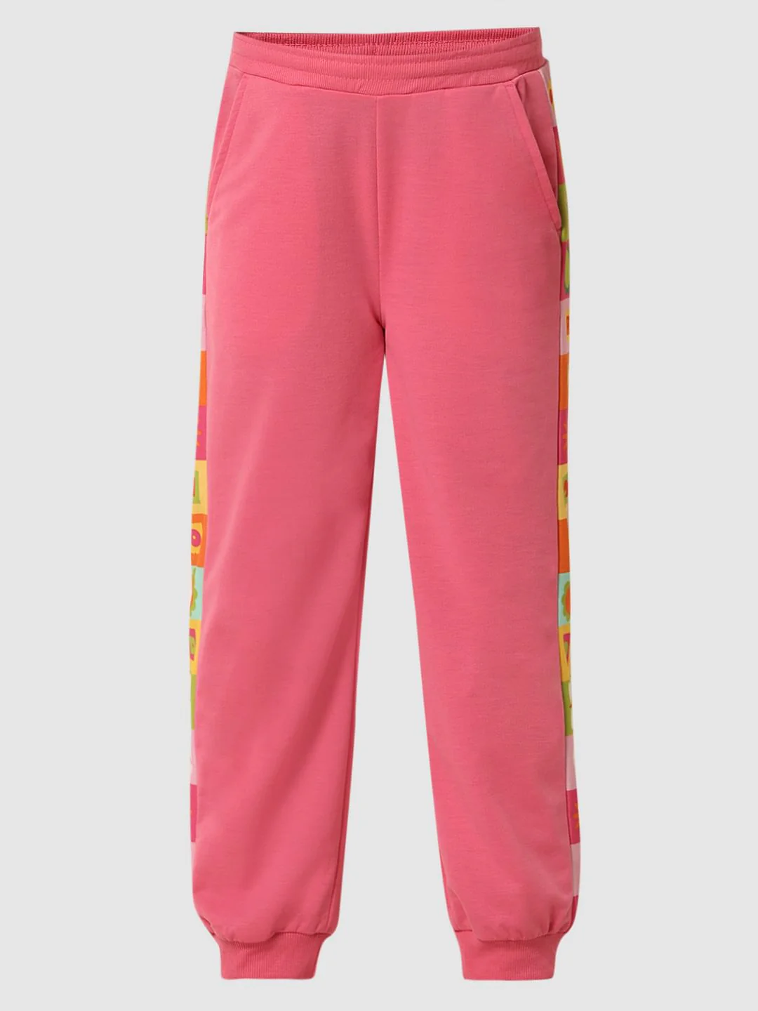 Pink Printed Side Joggers - Image 5