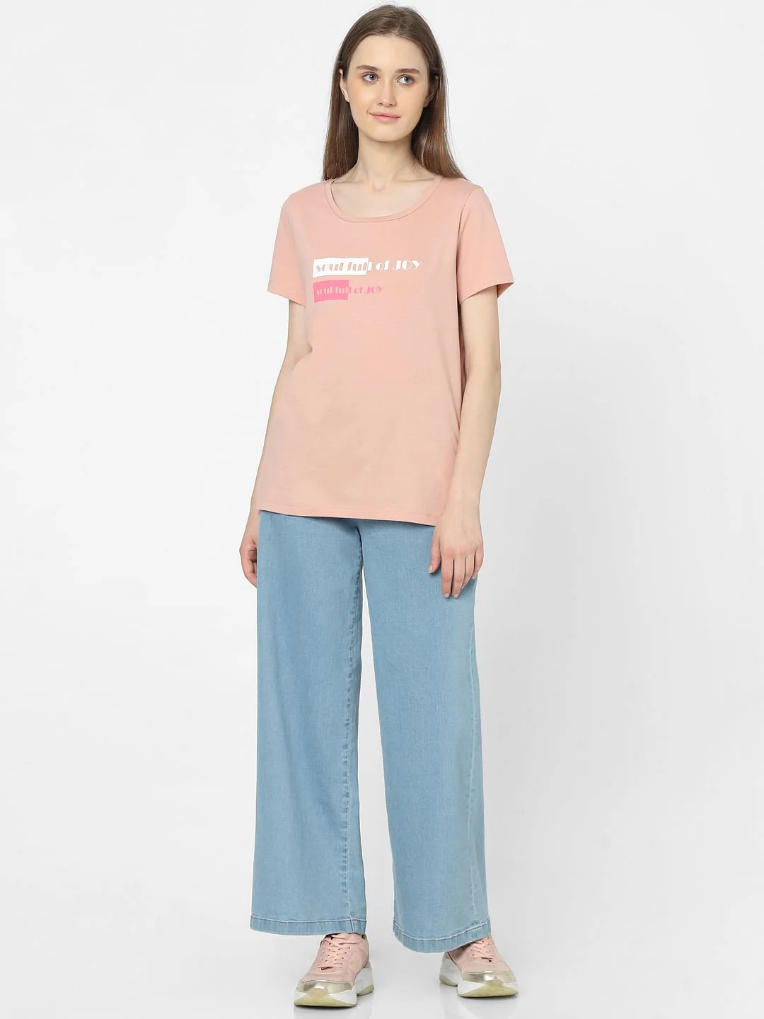 Pink Slogan Print T-Shirt - Image 4