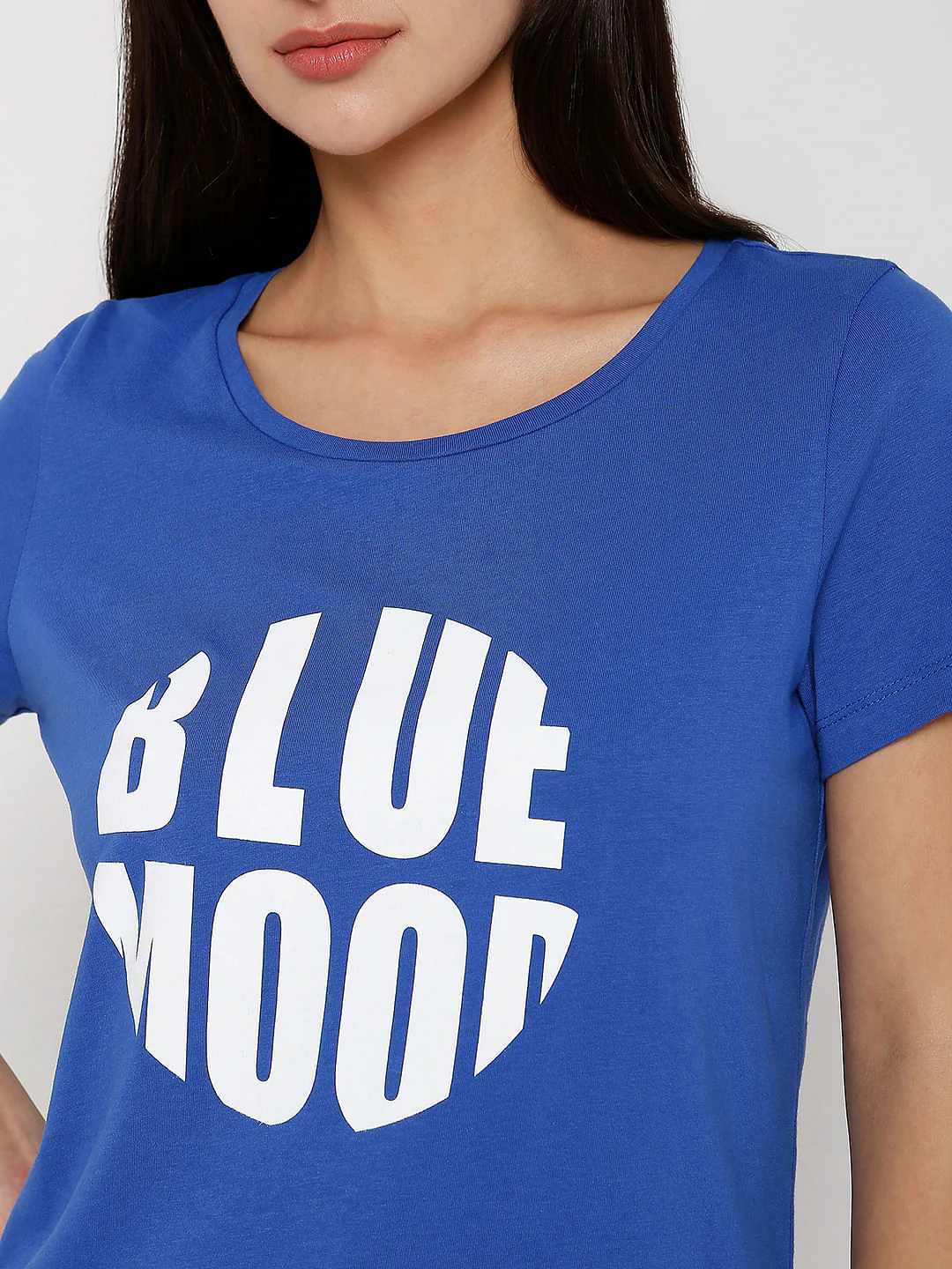 Blue Typographic Print T-Shirt - Image 5