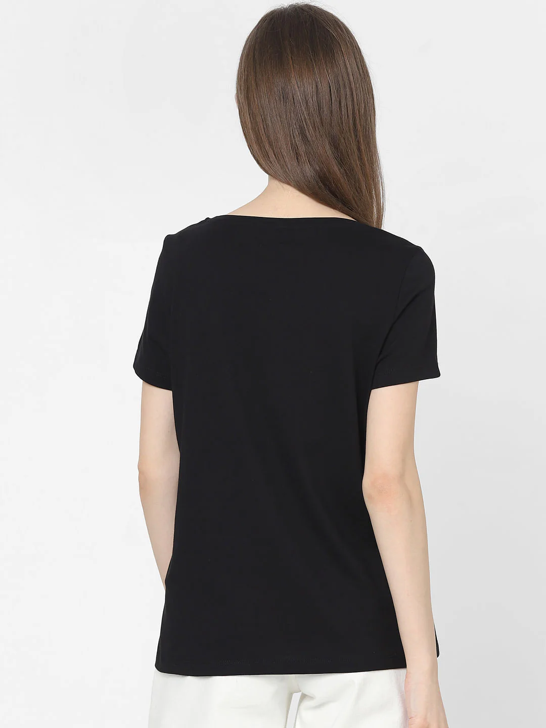 Black Slogan Print T-Shirt - Image 3
