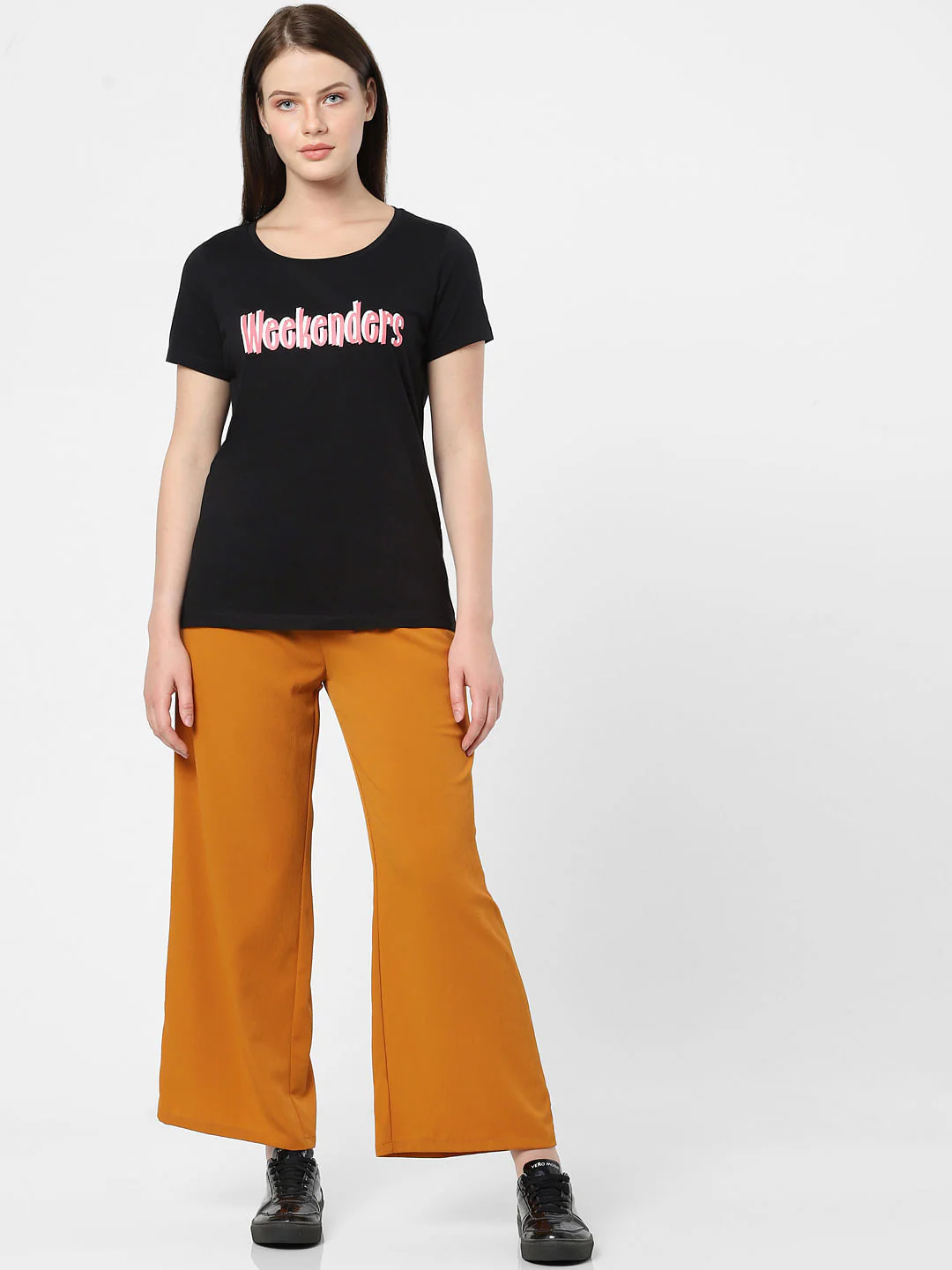 Black Typographic Print T-Shirt - Image 5