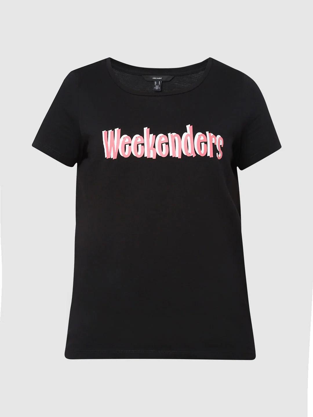 Black Typographic Print T-Shirt - Image 6