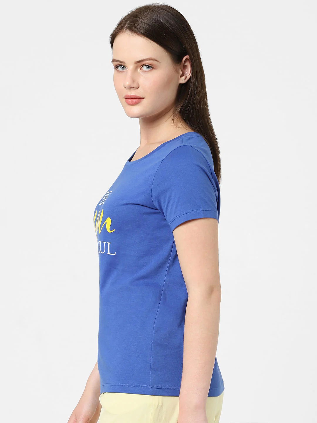 Blue Typographic Print T-Shirt - Image 2