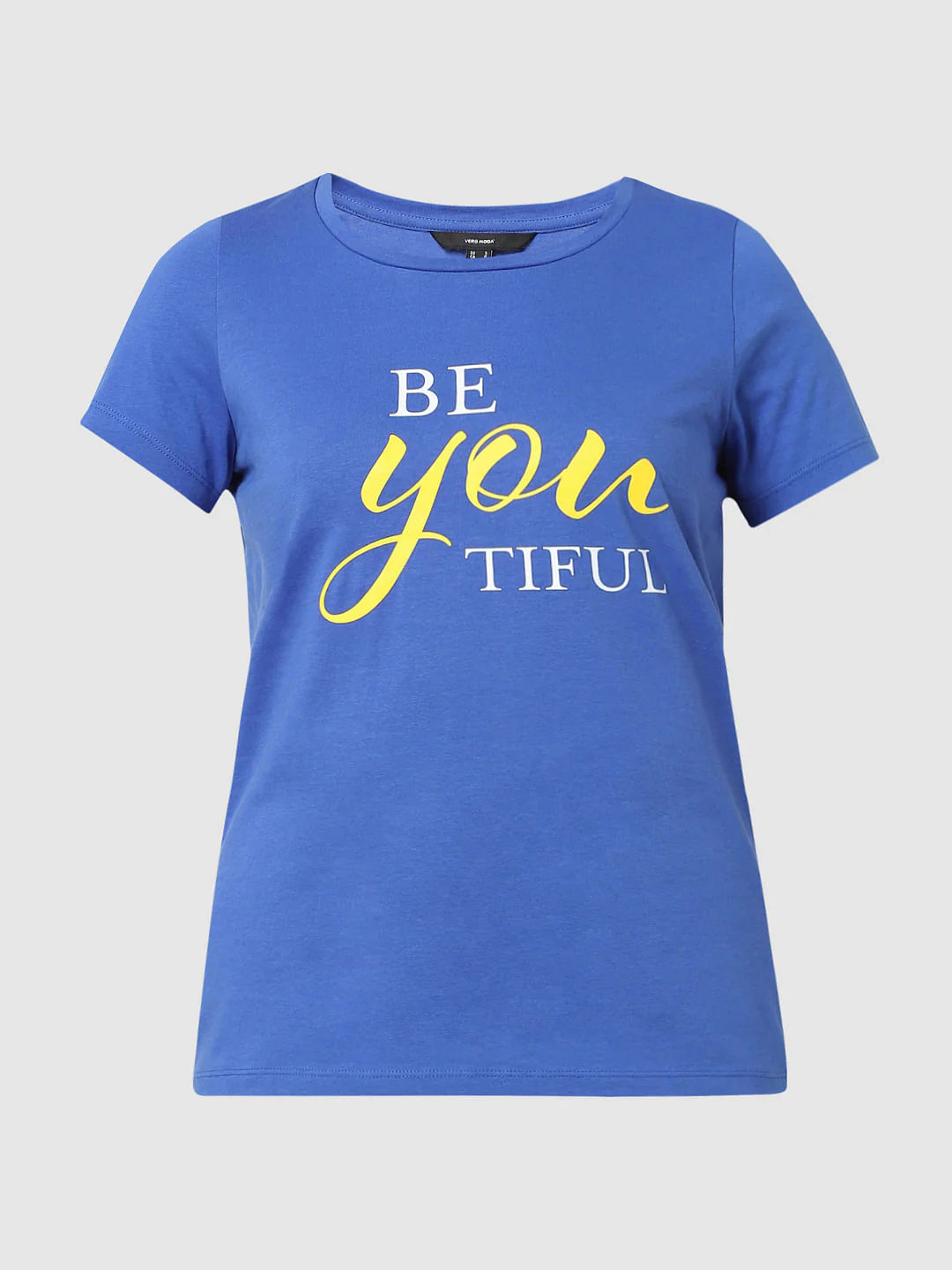 Blue Typographic Print T-Shirt - Image 6