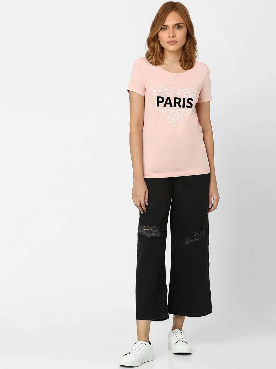 Pink Typographic Print T-Shirt - Image 4