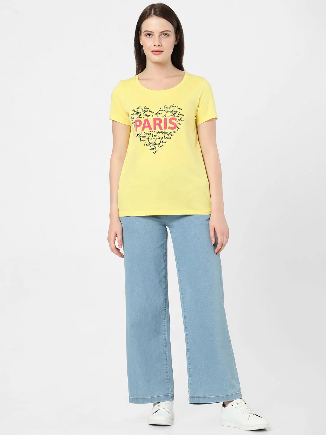 Yellow Typographic Print T-Shirt - Image 4