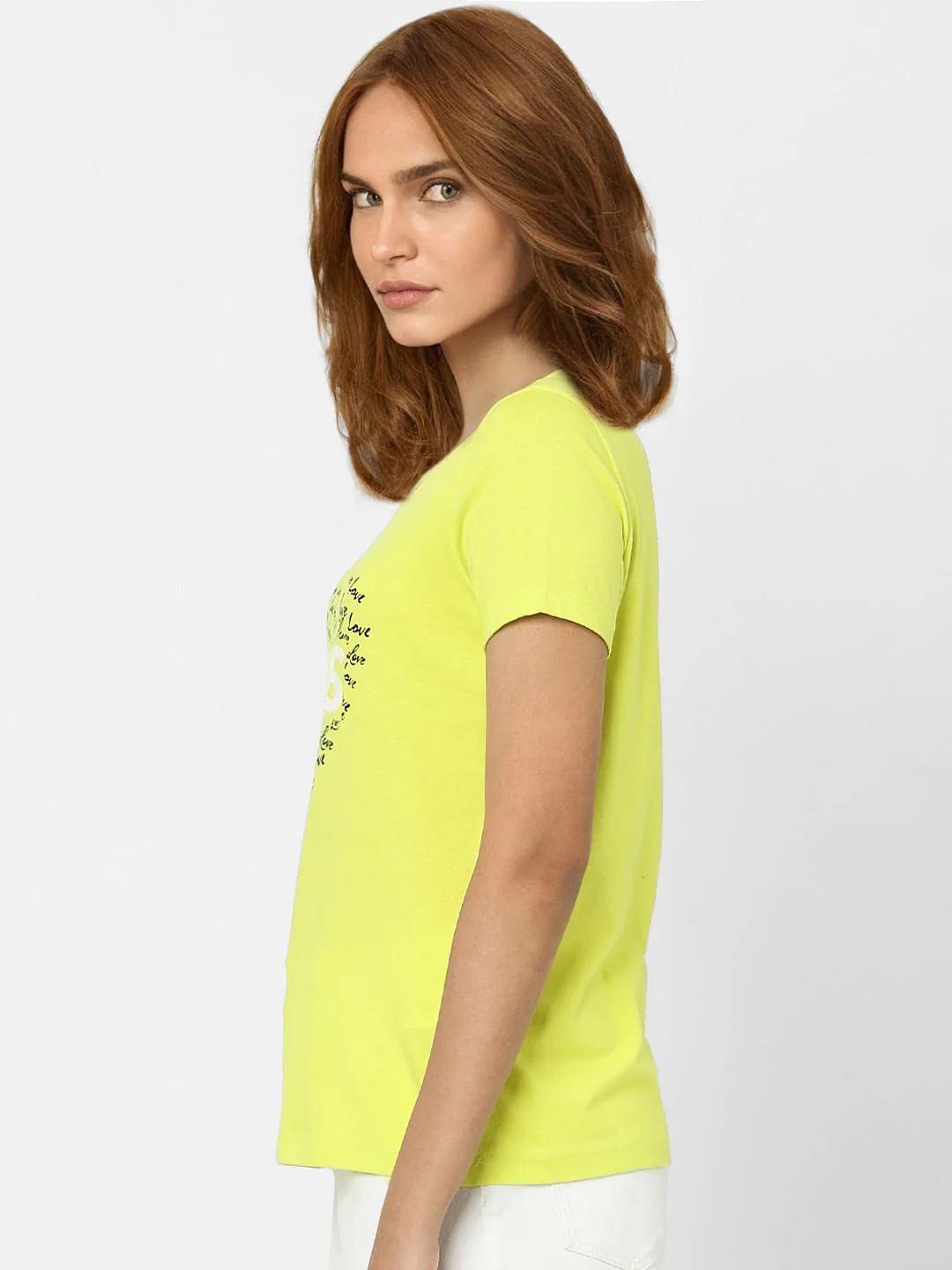 Yellow Typographic Print T-Shirt - Image 2