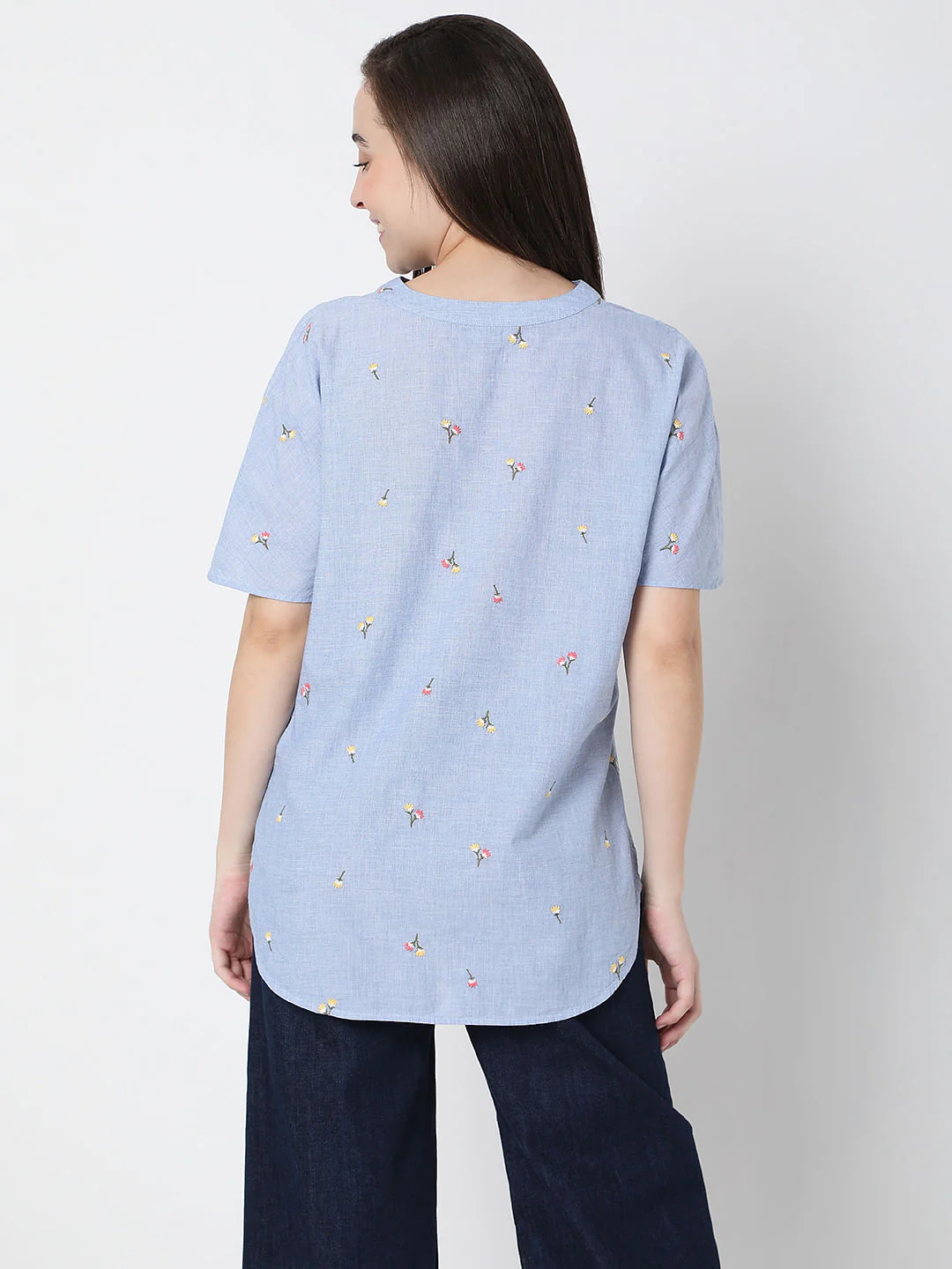 Blue Floral Top - Image 4