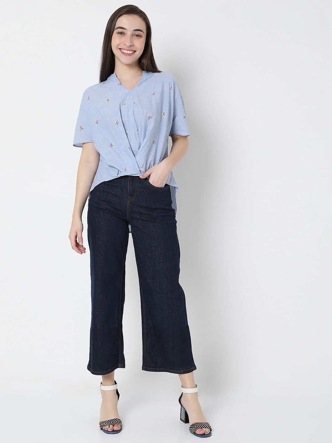 Blue Floral Top - Image 5