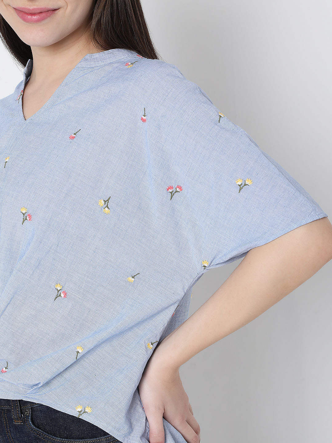 Blue Floral Top - Image 6