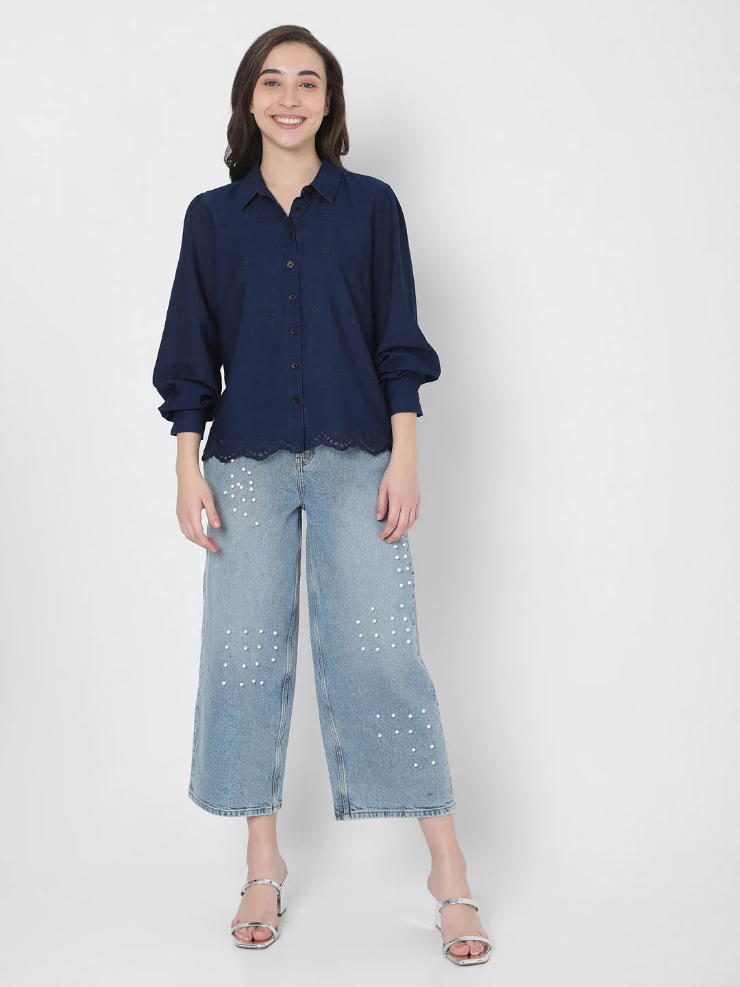 Blue Schiffli Shirt - Image 5