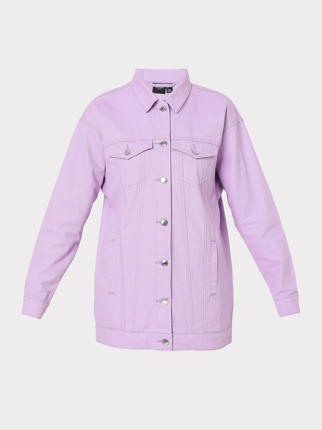 Lilac Oversized Denim Jacket - Image 7