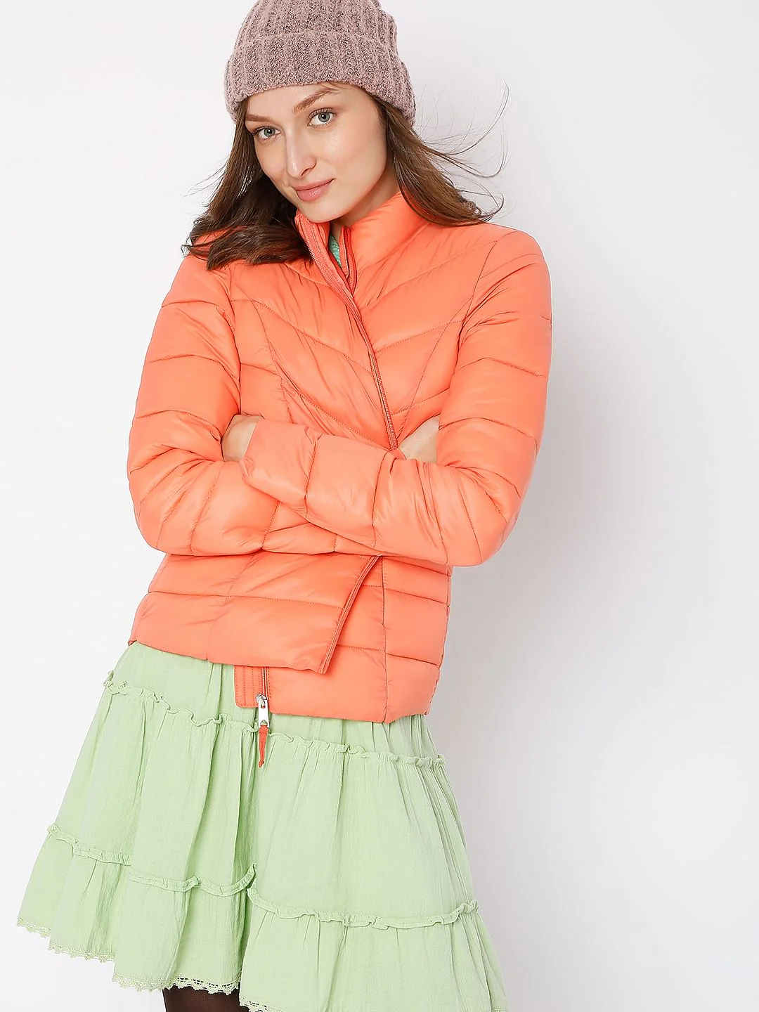Orange Puffer Jacket