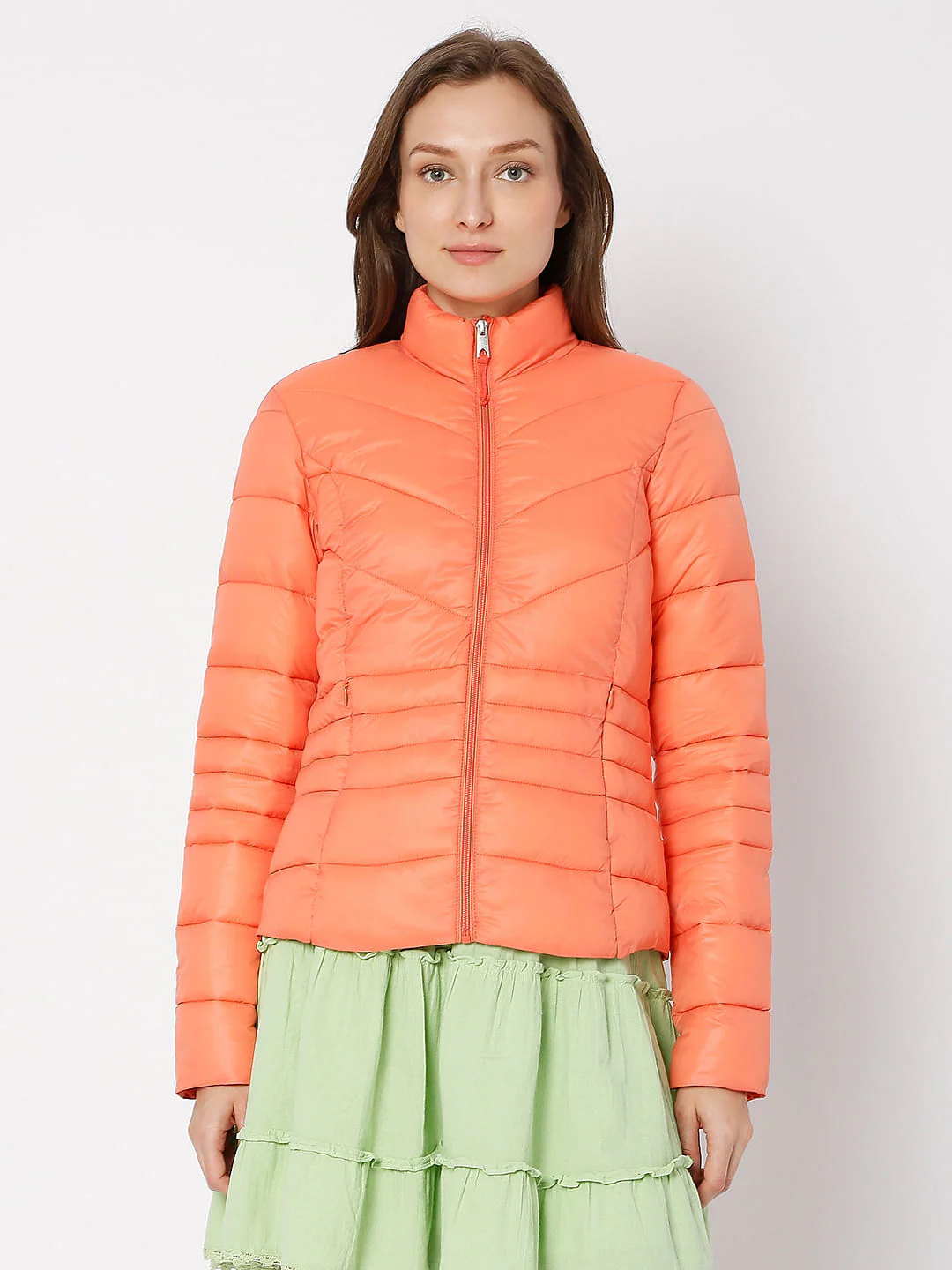 Orange Puffer Jacket - Image 2