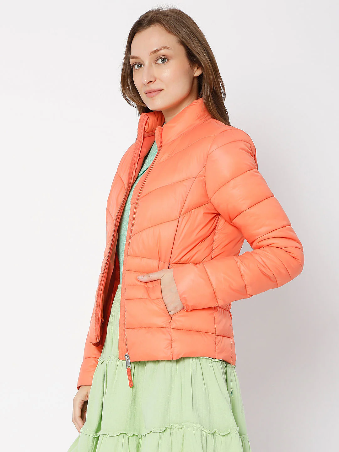 Orange Puffer Jacket - Image 3