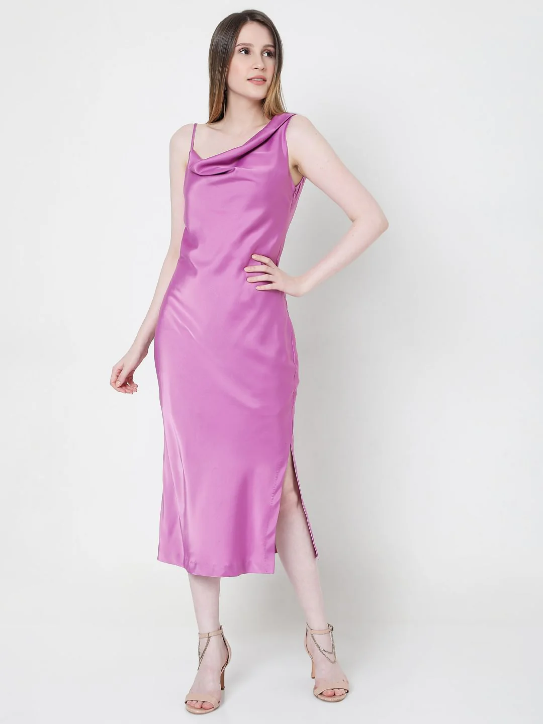 Purple Bodycon Midi Dress - Image 2