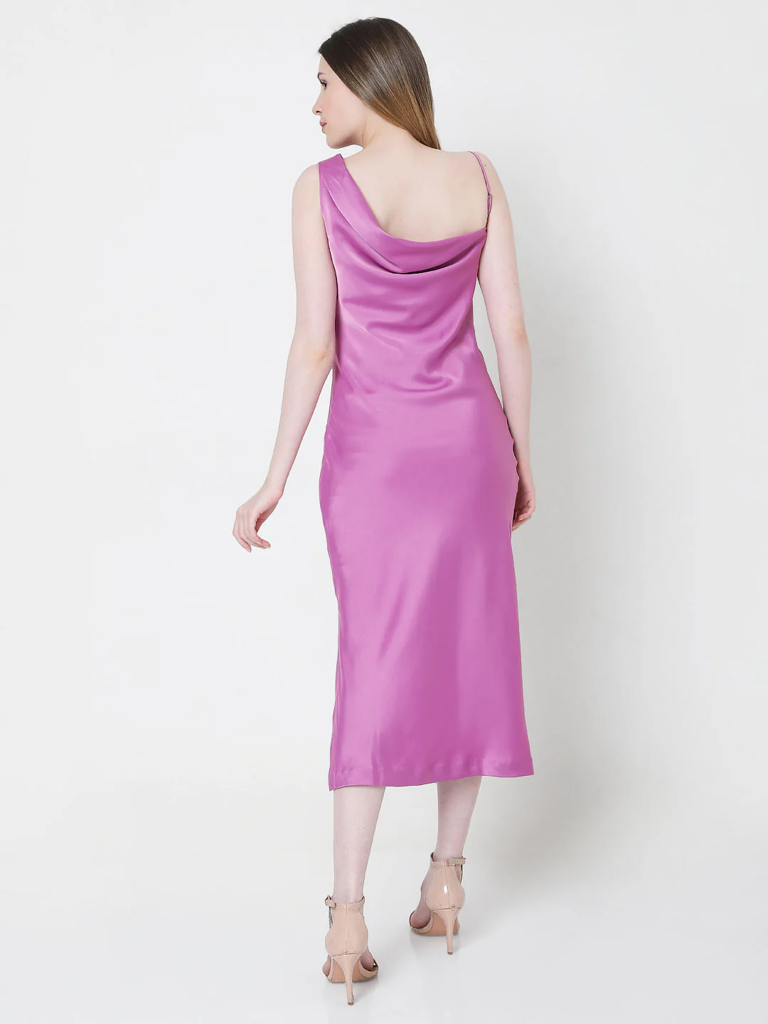 Purple Bodycon Midi Dress - Image 4