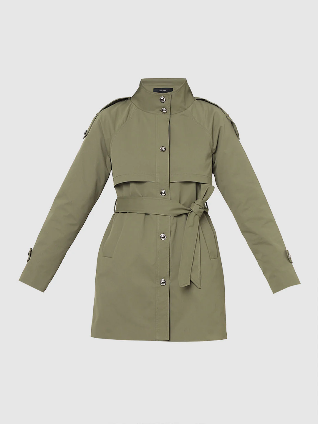 Green Belted Trench Coat - Image 7