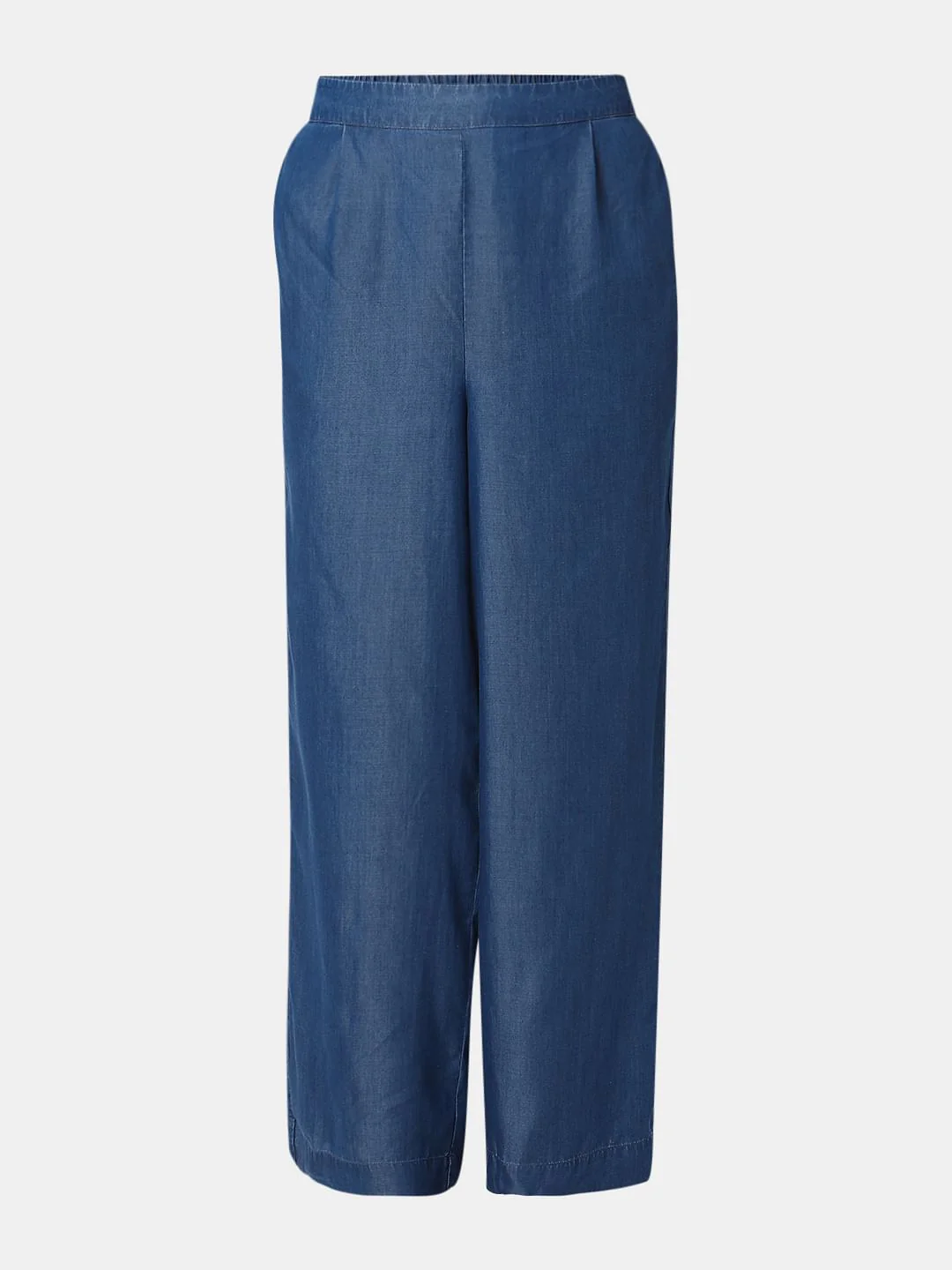 Blue Tencel Flared Co-Ord Set Pants - Image 7