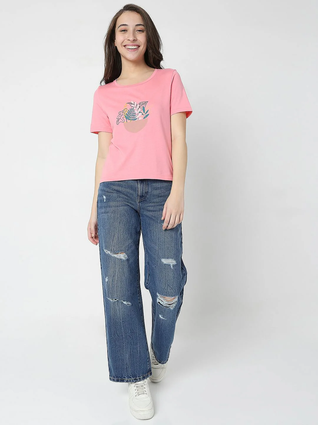 Pink Graphic Print T-Shirt - Image 5