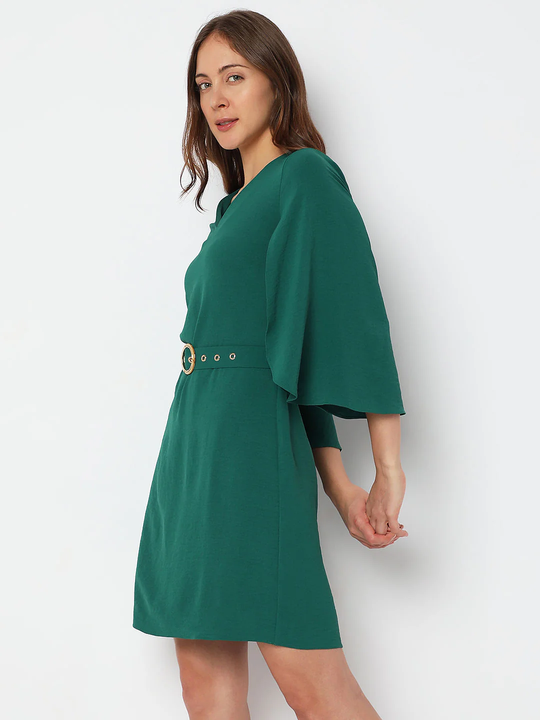 Green Fit & Flare Dress - Image 3