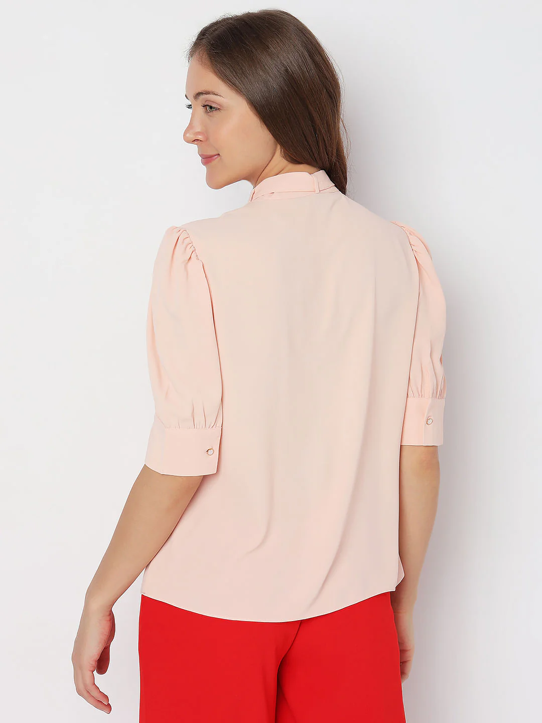 Peach Tie-Up Shirt - Image 4