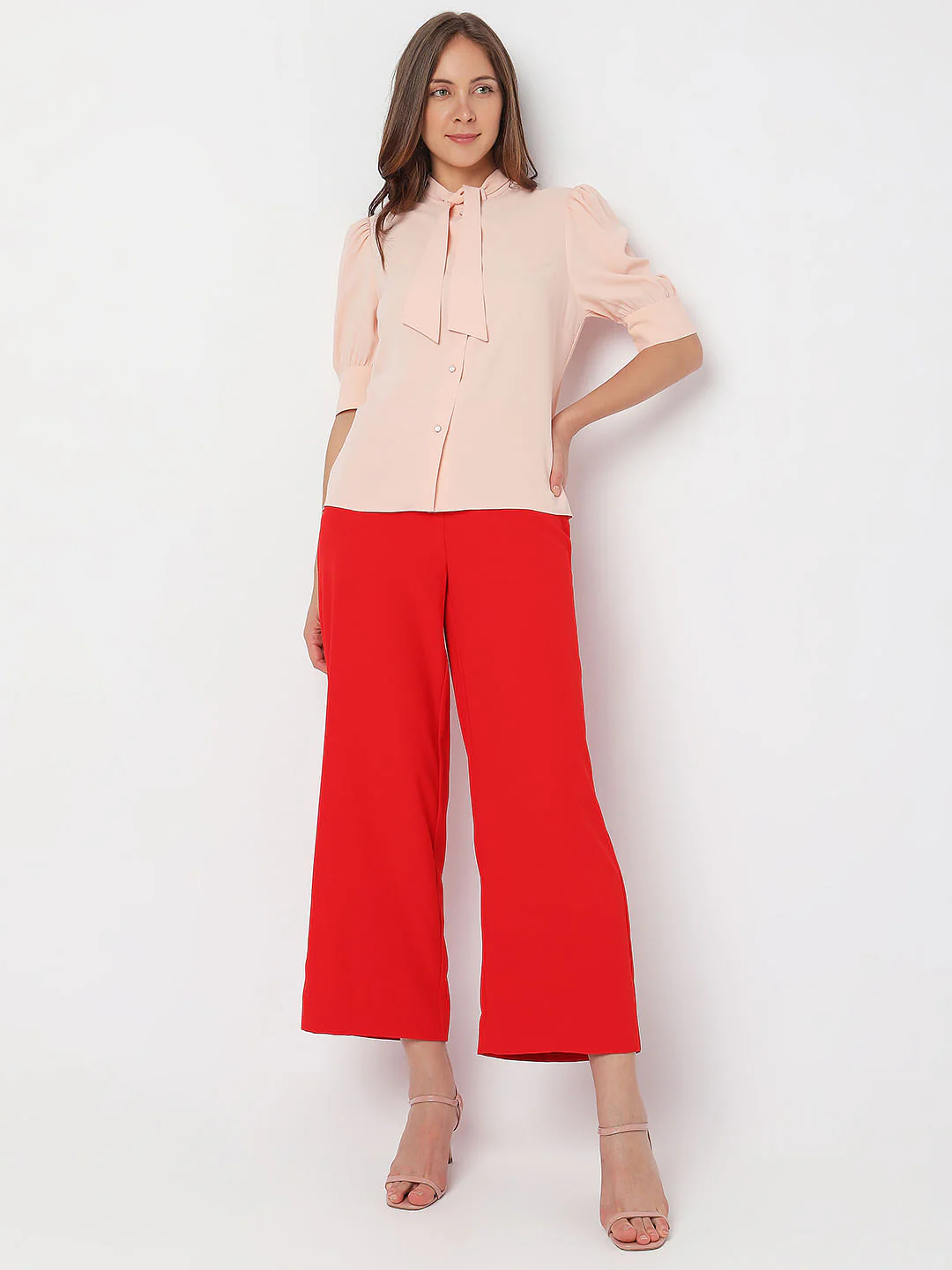 Peach Tie-Up Shirt - Image 5