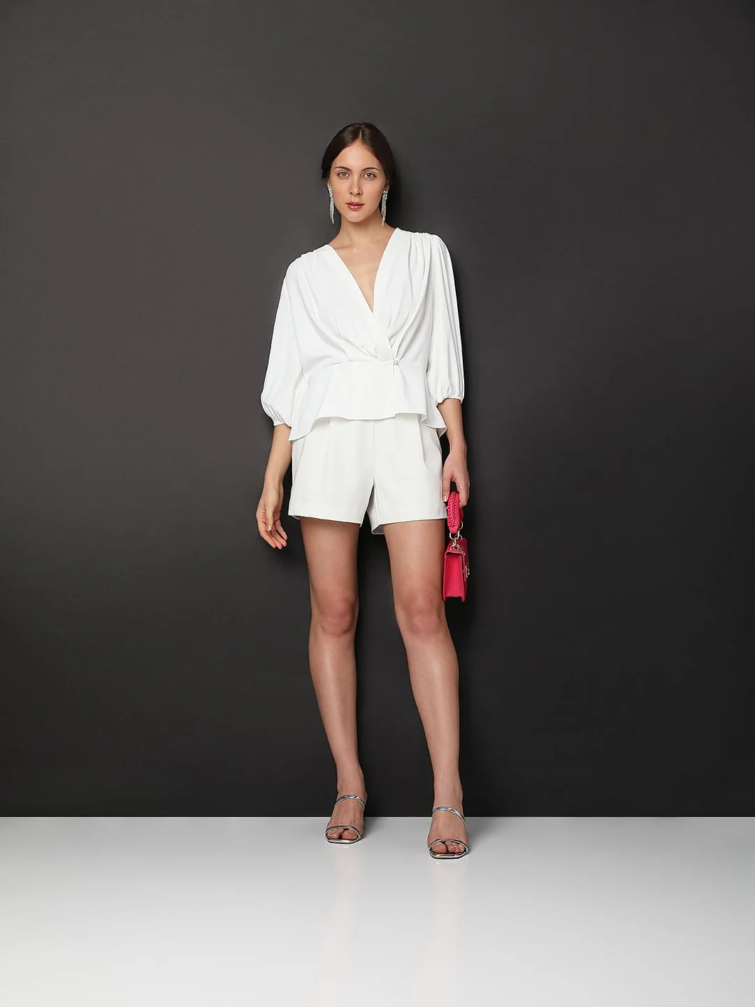 White Puff Sleeves Top