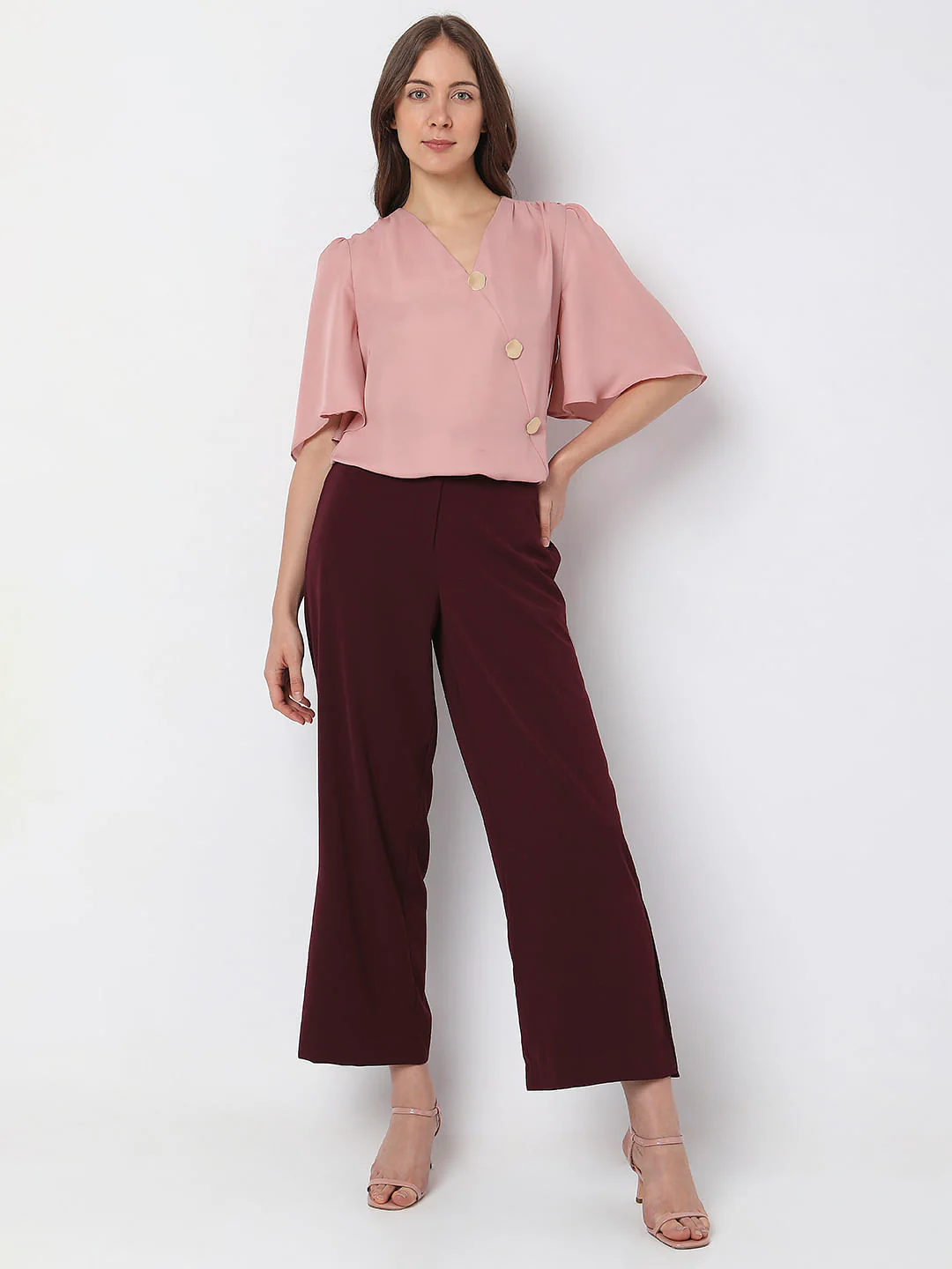 Pink Button Detail Top - Image 5