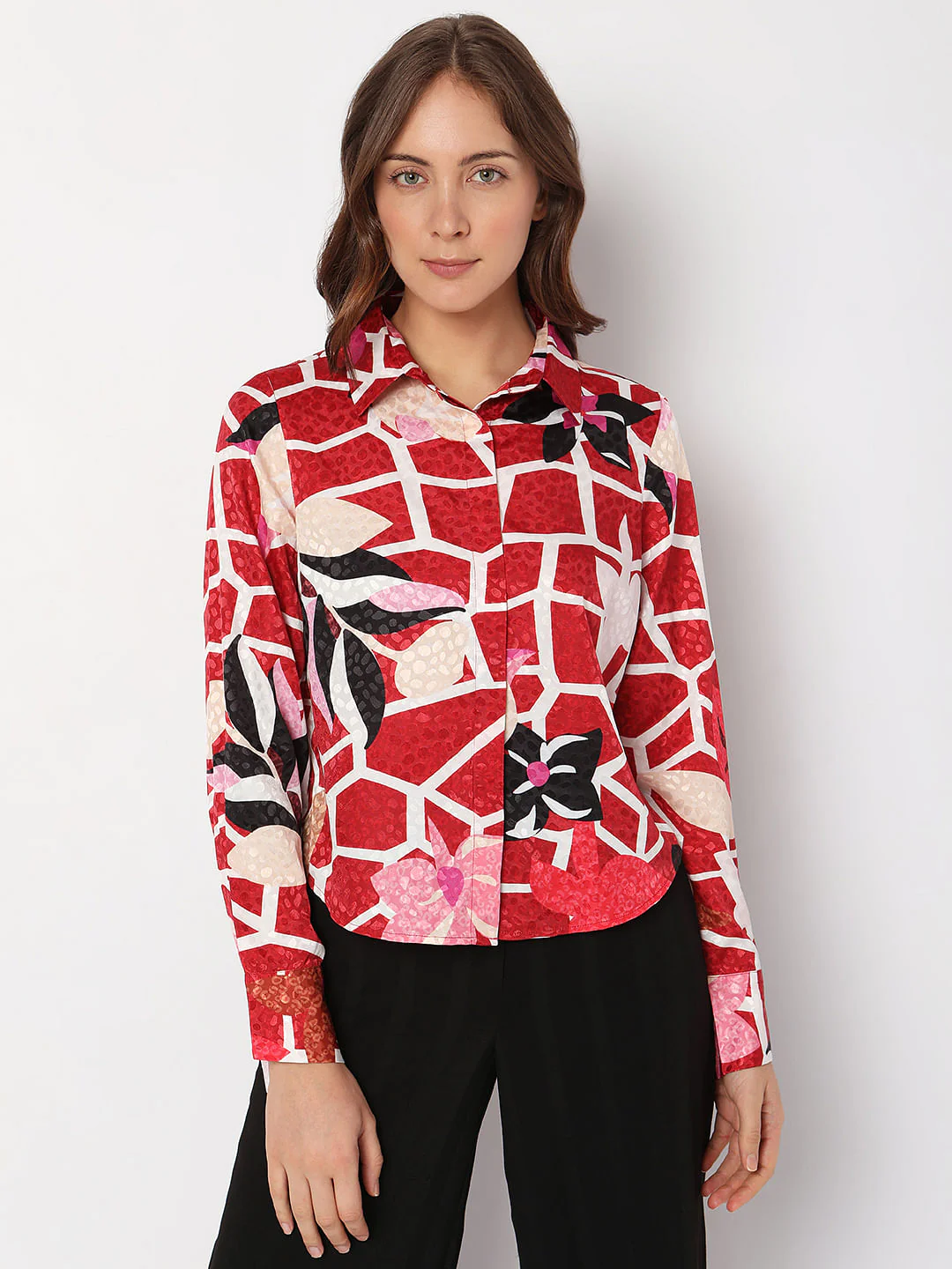 Red Printed Shirt - Image 2