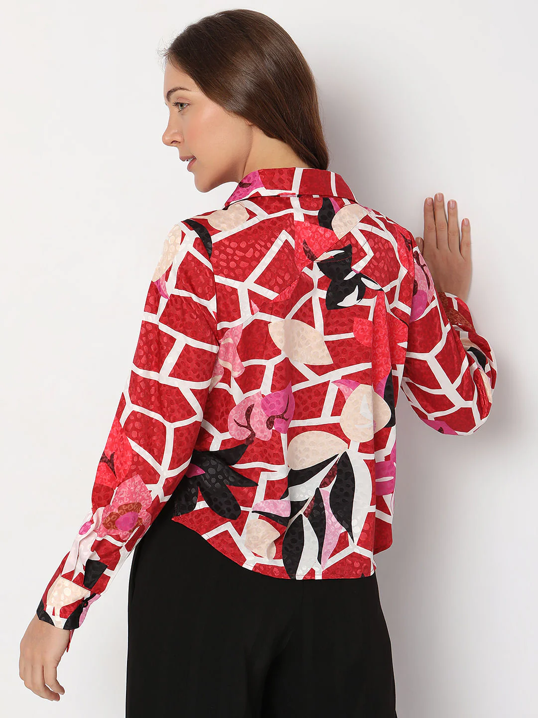 Red Printed Shirt - Image 4