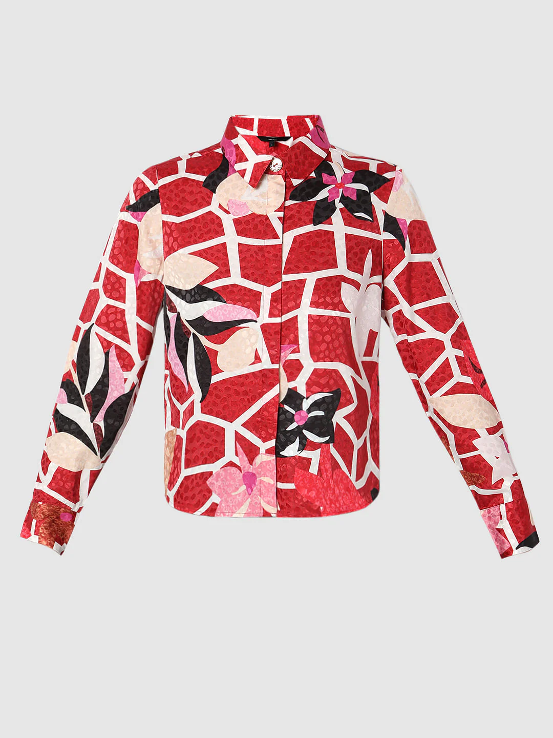 Red Printed Shirt - Image 7