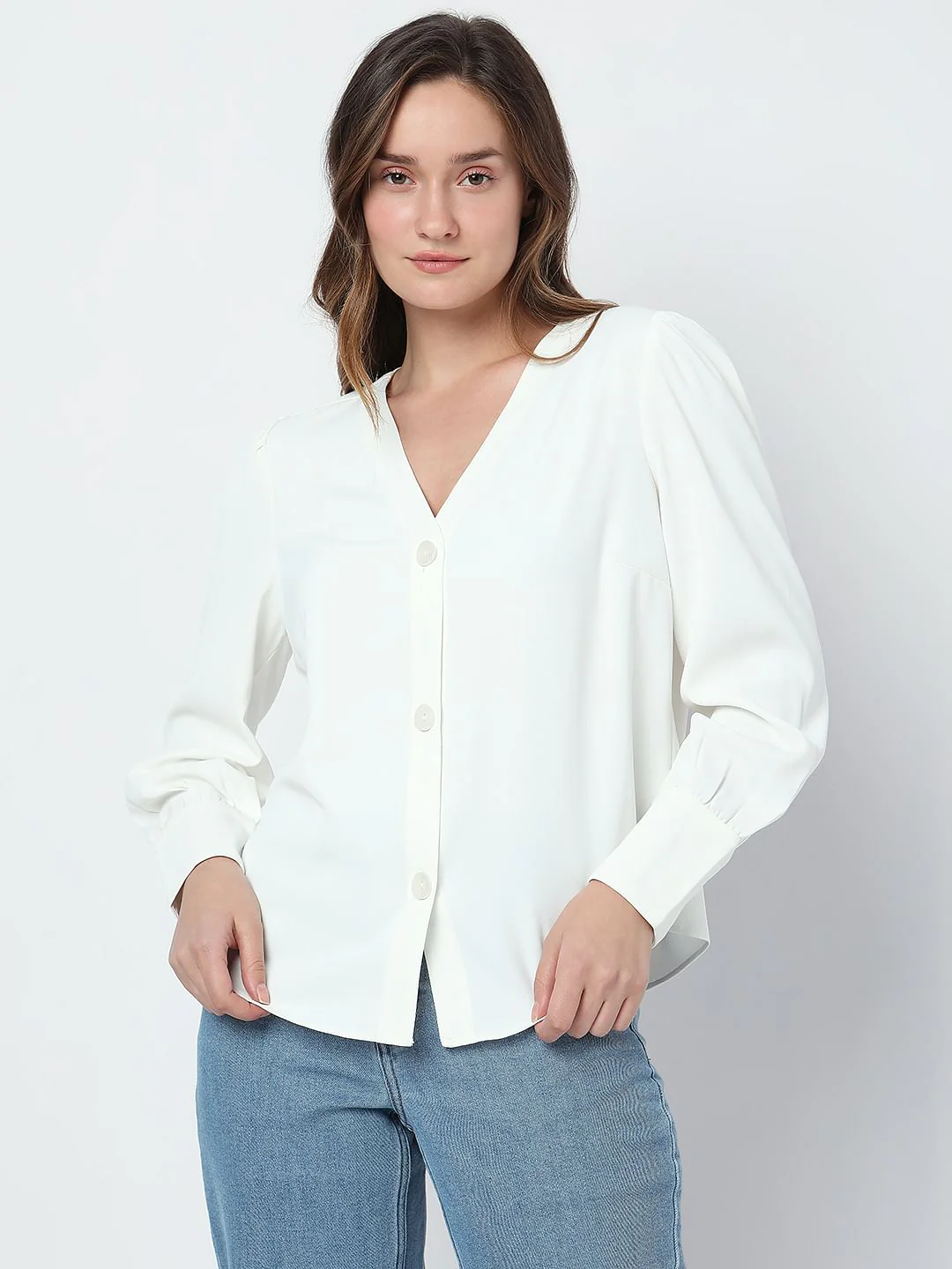 Off-White Puff Sleeves Shirt - Image 2