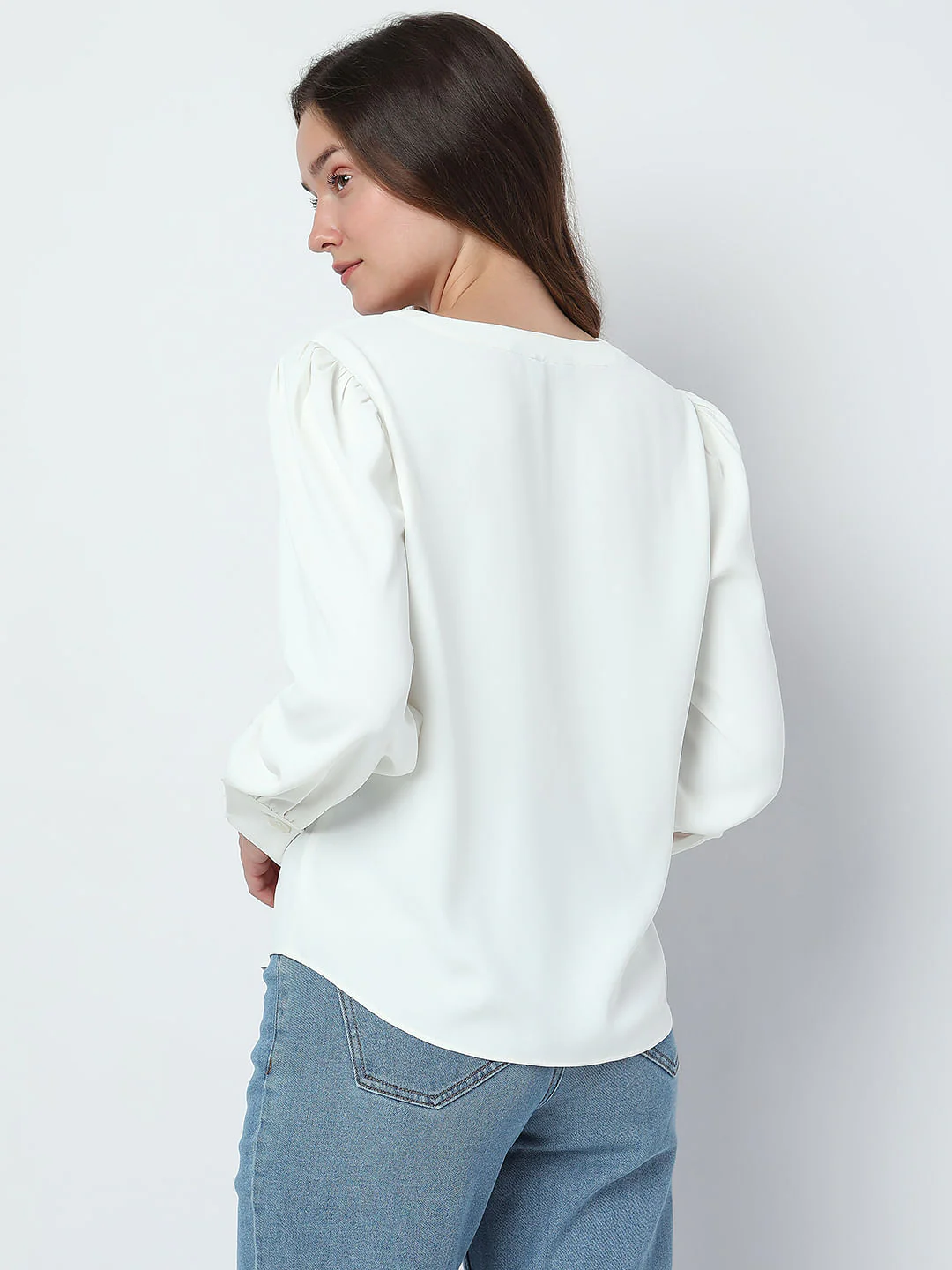 Off-White Puff Sleeves Shirt - Image 4