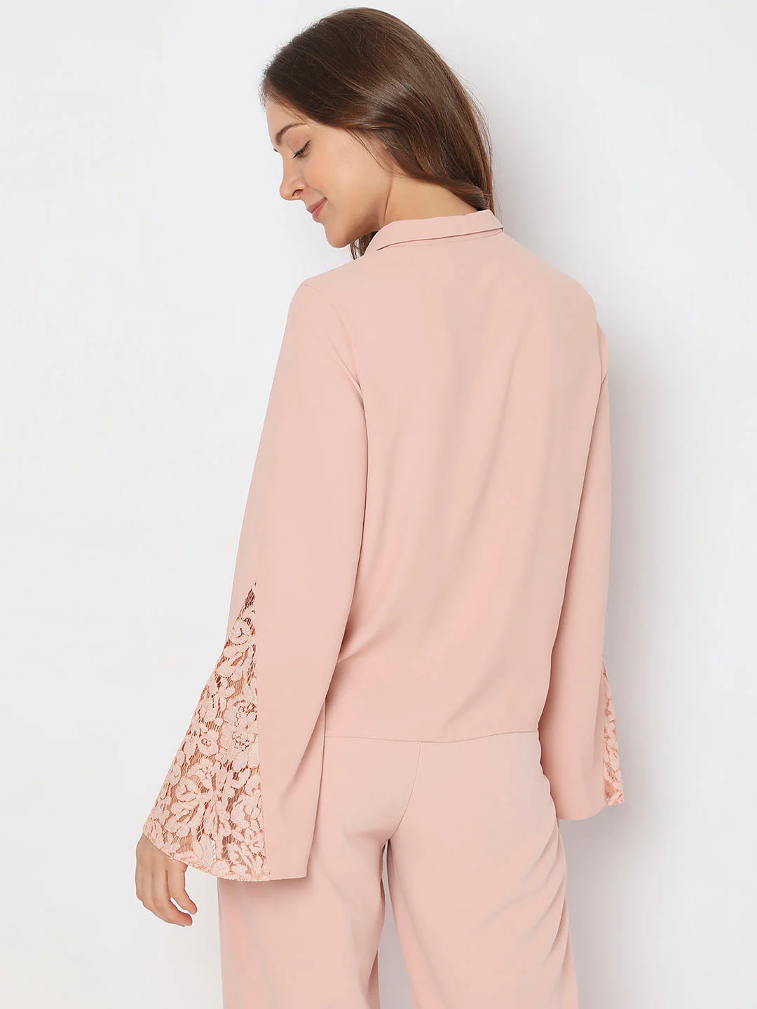 Pink Tailored Co-Ord Set Shirt - Image 4