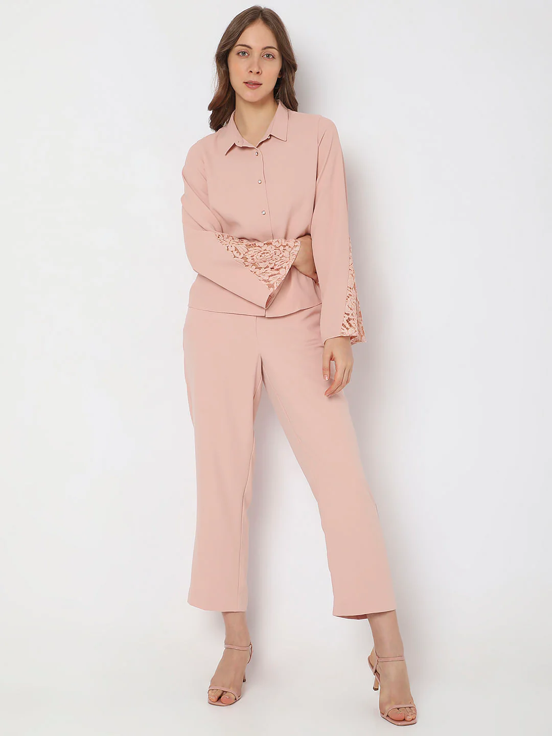 Pink Tailored Co-Ord Set Shirt - Image 5