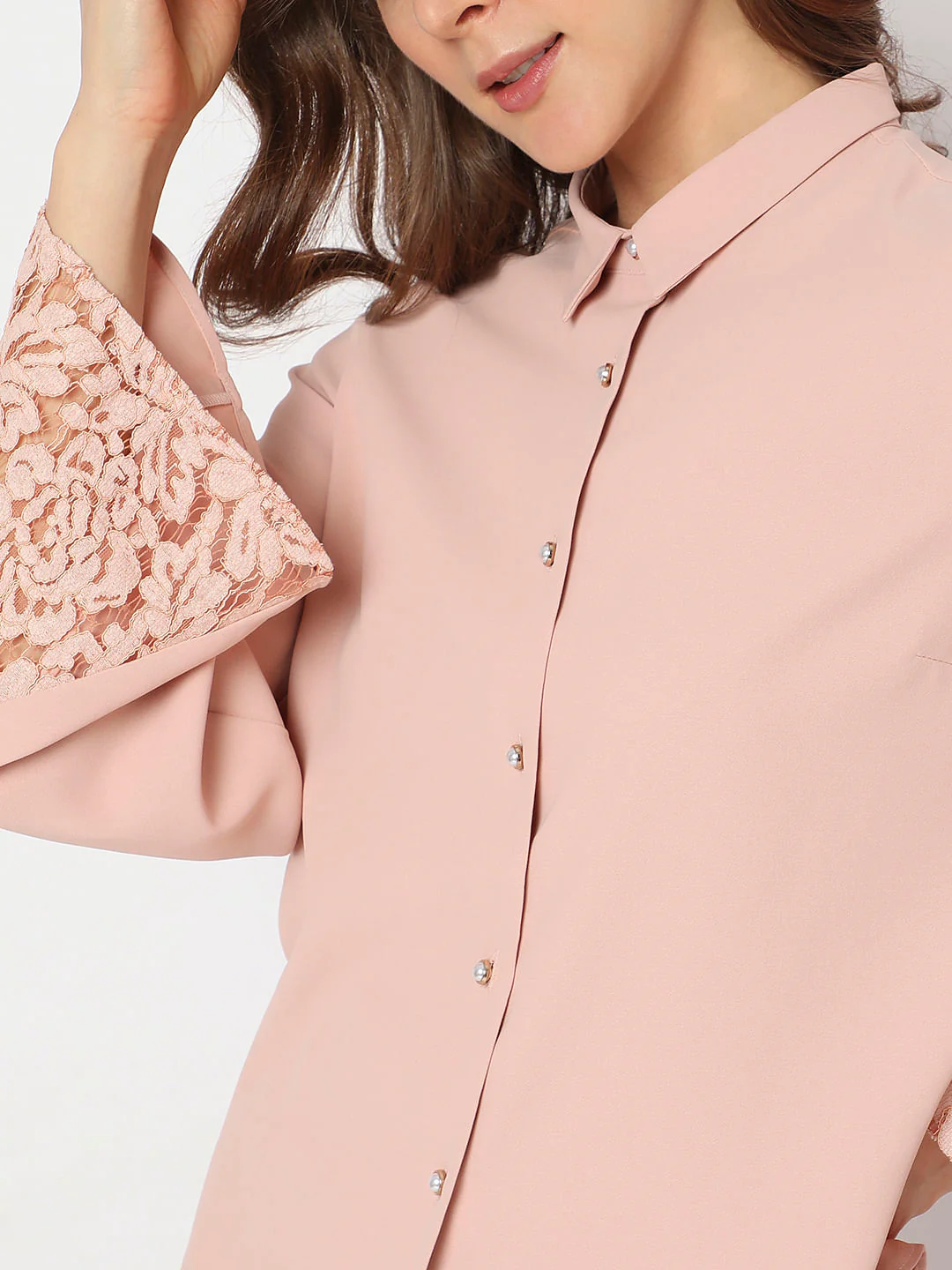 Pink Tailored Co-Ord Set Shirt - Image 6