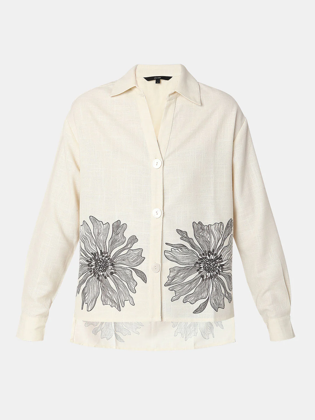 Beige Floral Co-Ord Shirt - Image 7