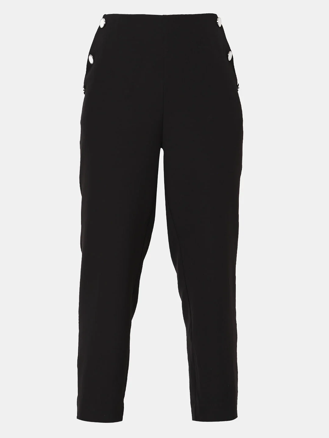Black High Rise Straight Fit Co-Ord Set Pants - Image 7