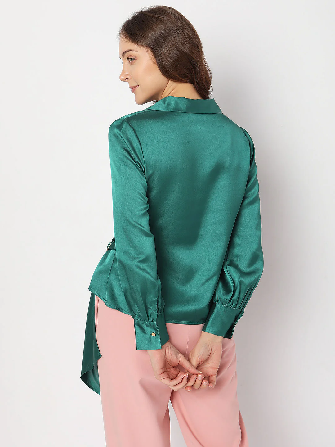 Green Satin Top - Image 4