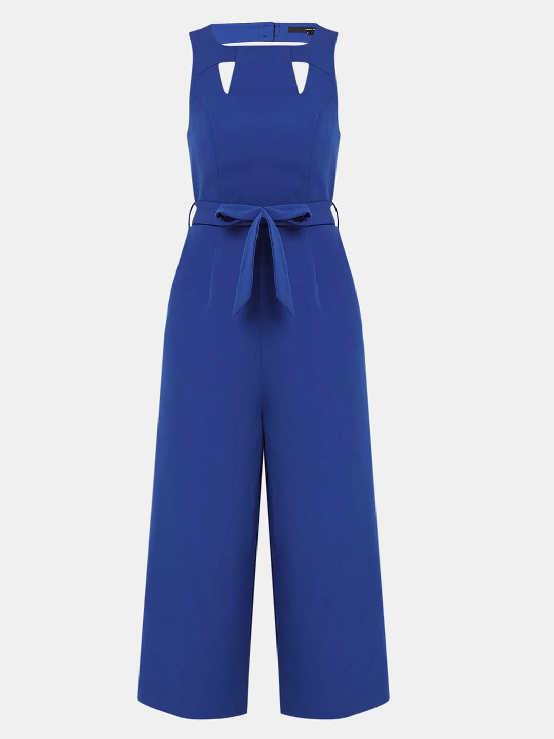 Blue Cut-Out Detail Cropped Jumpsuit - Image 6